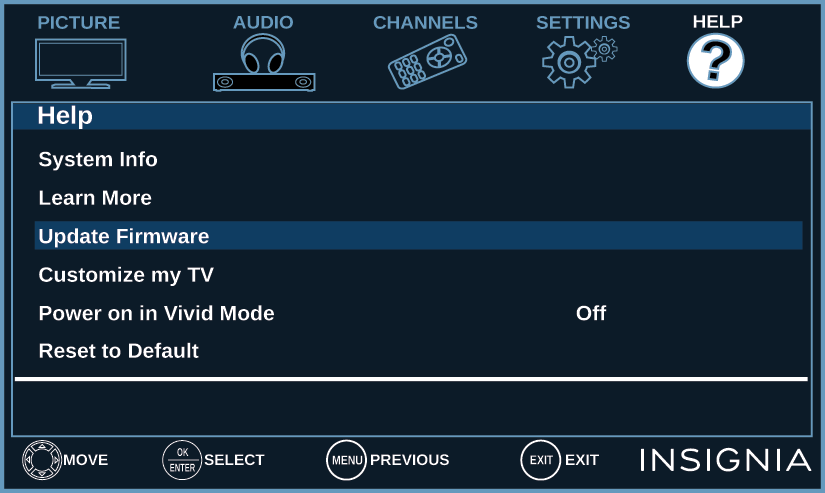 insignia tv firmware update downloads